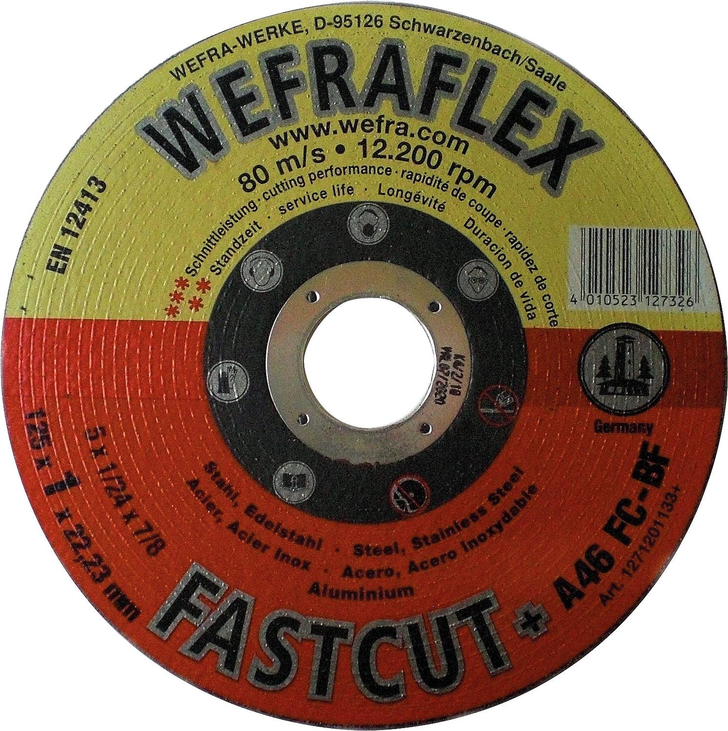 Disque à tronçonner droit Fastcut pour métal 115 x 1,5 x 22 mm