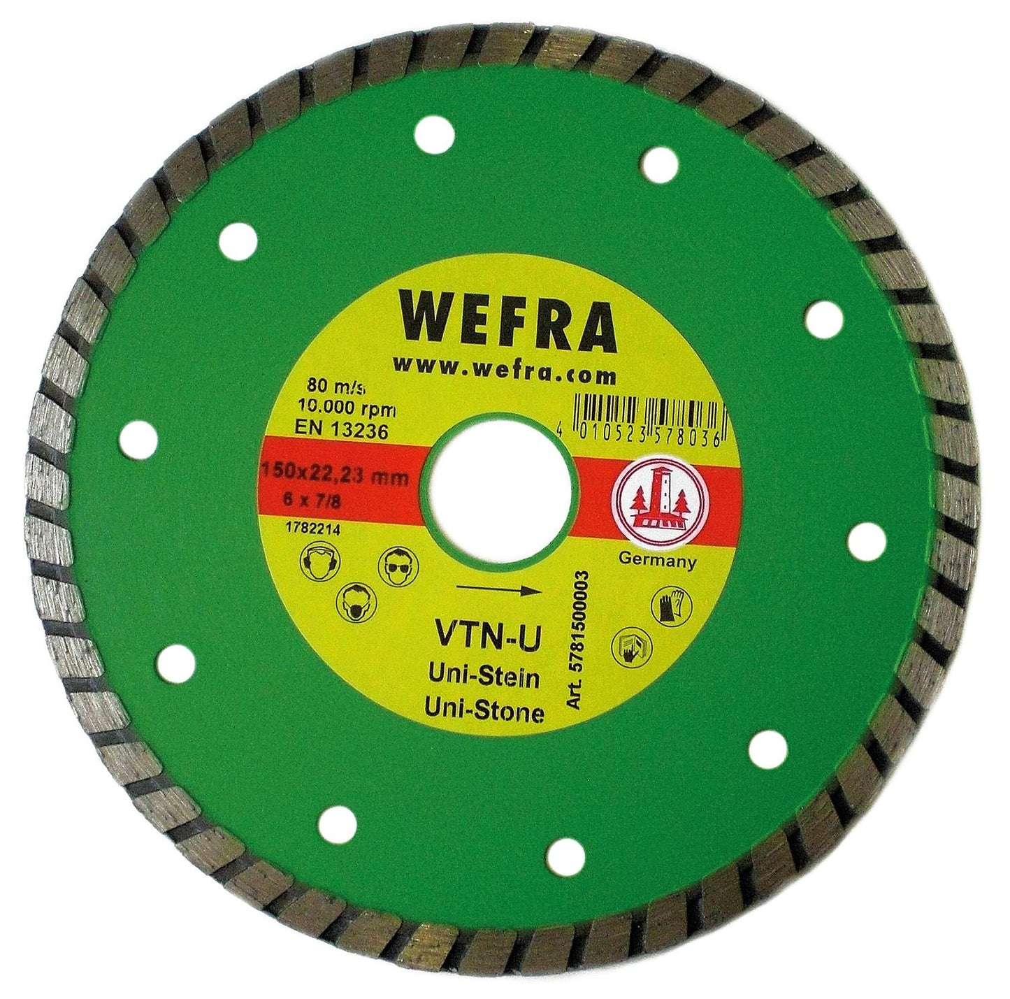 Diamant-Trennscheibe VTN-U, für Natur- und Kunststein, Beton, Dachziegel, Verbundpflaster, Waschbeton, Trockenschnitt