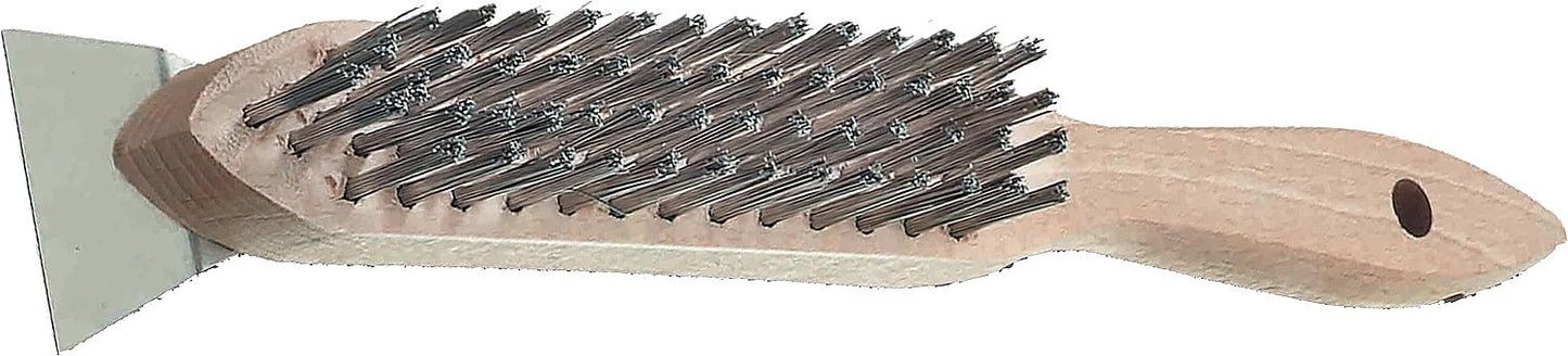 Wire brushes with scraper, steel wire 0.35mm