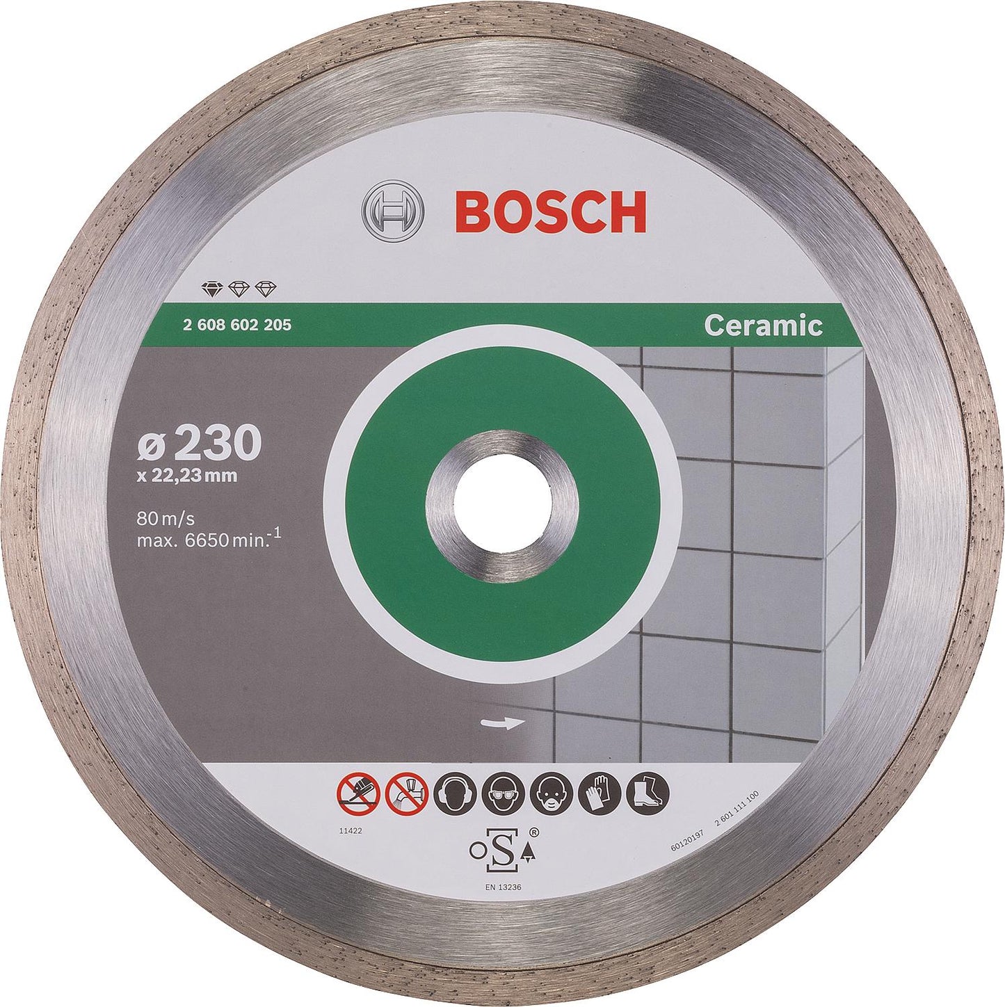 Disques de coupe diamantés standard pour carreaux et céramiques, coupe à sec