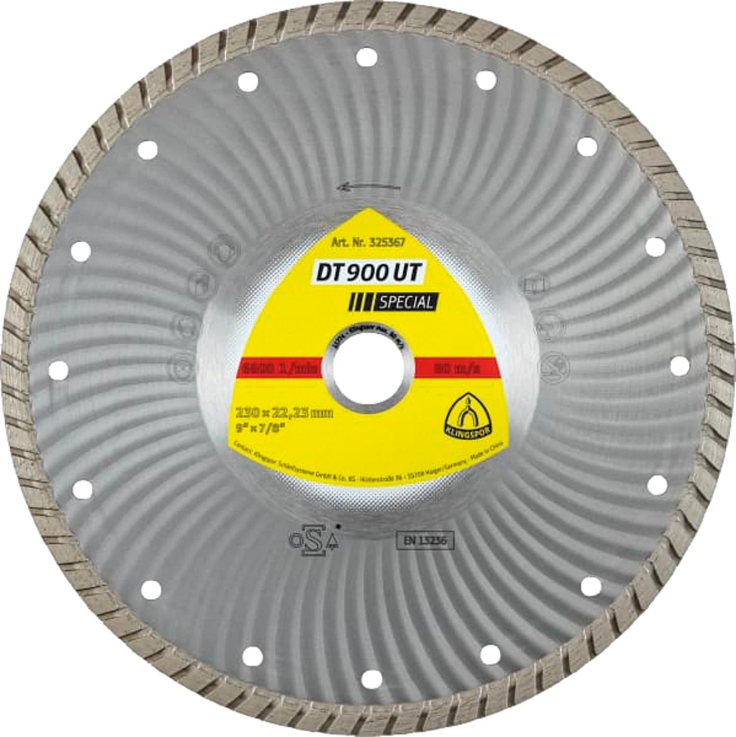 KLINGSPOR diamond cutting disc 115x22.23mm closed rim Turbo
