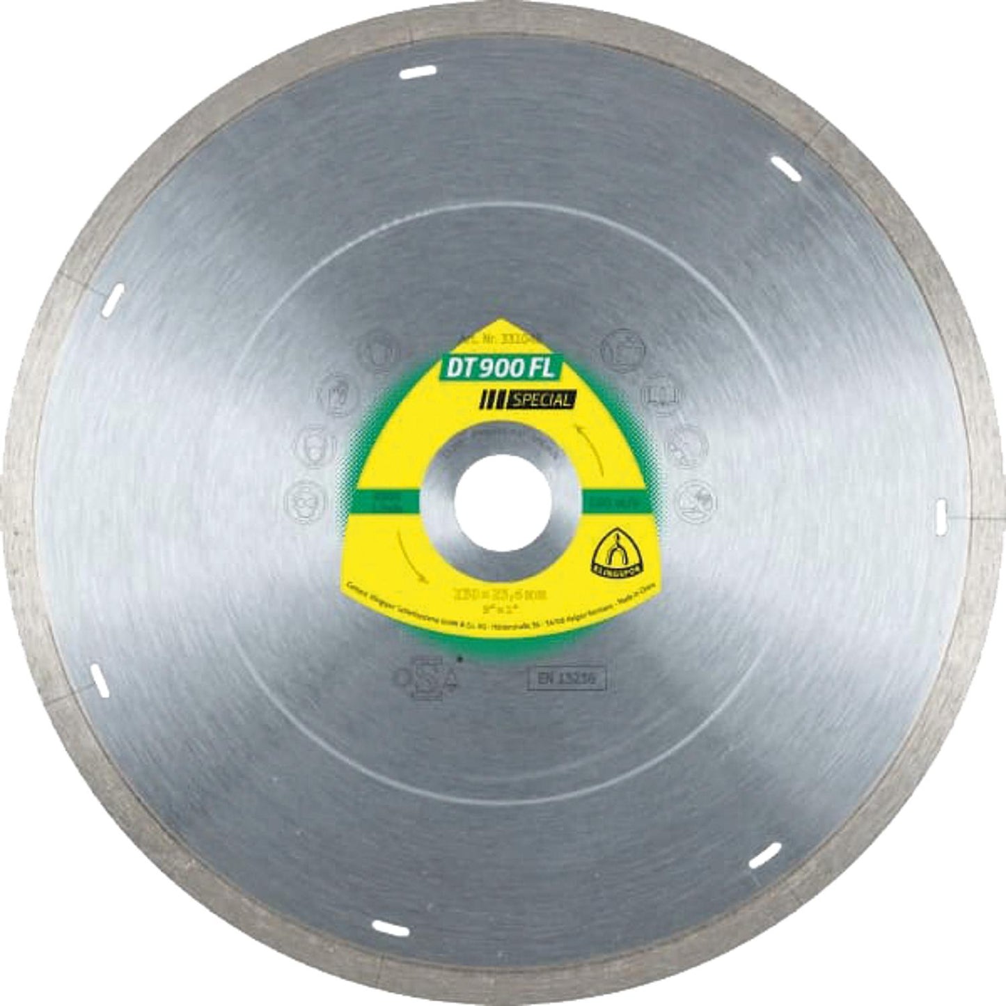KLINGSPOR diamond cutting disc 230x22.23mm closed edge with laser slots