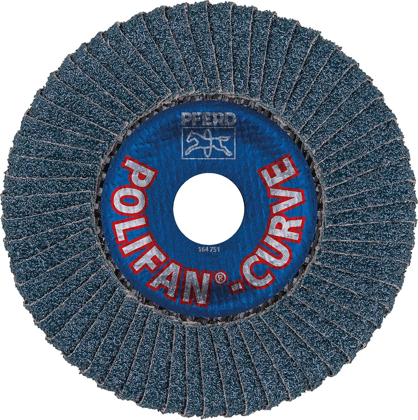 PFERD flap disc Ø 125 x 22.23 mm, disc thickness 8 mm K40 for steel, stainless steel