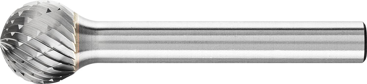 Carbide end mill PFERD, ball shape, tooth configuration 3, Ø 6.0mm, shank: 6mm, L: 45mm