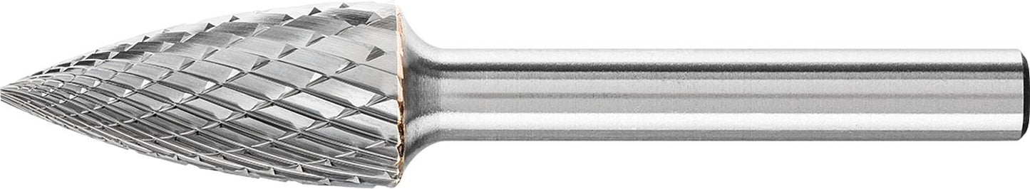 Carbide end mill PFERD pointed arch shape, tooth pitch 3 Ø 6.0mm, shank: 6mm, L: 55mm