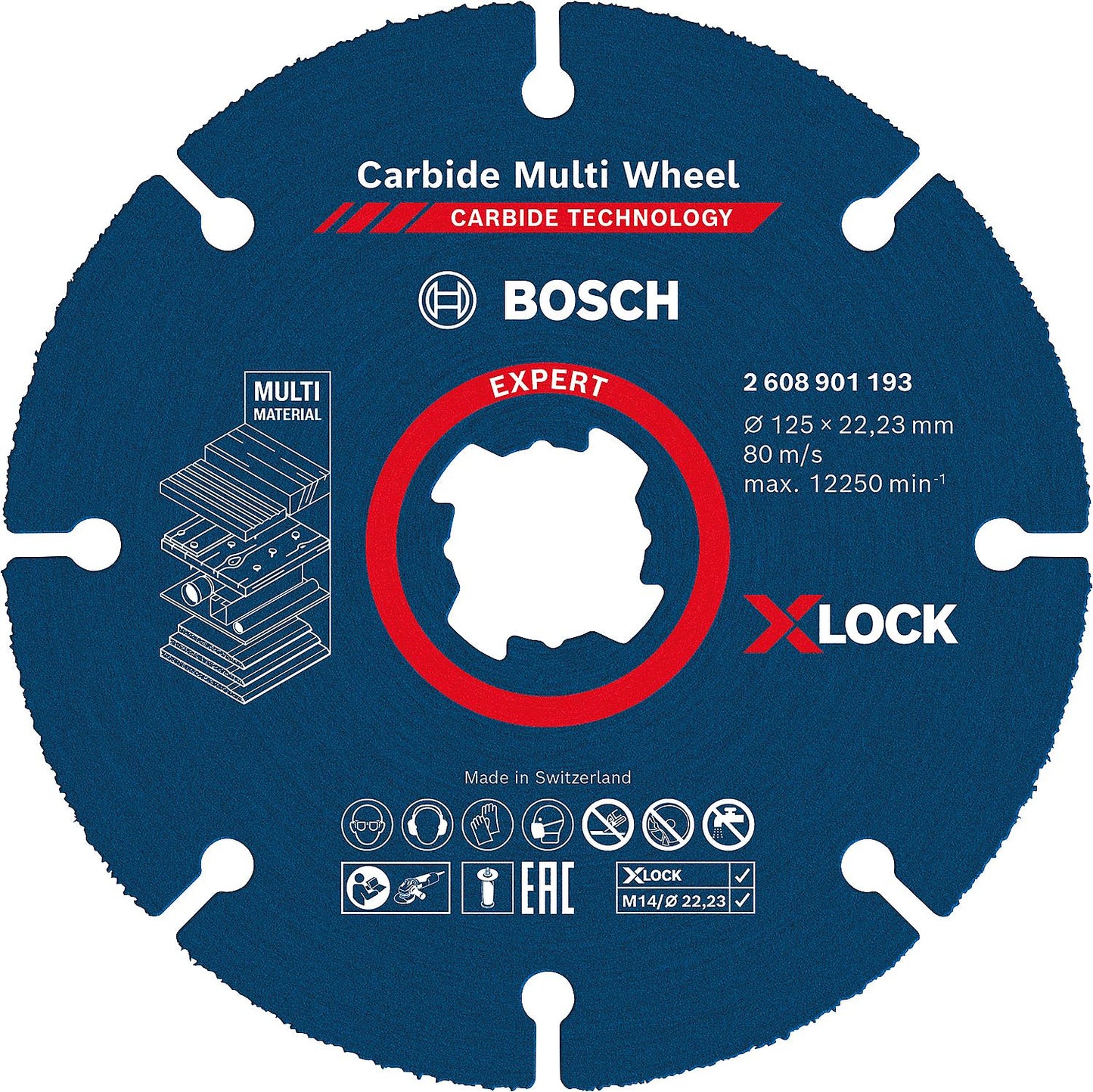 Disque à tronçonner BOSCH Expert Carbide Multiwheel Ø 125 x 22,23 mm X-Lock