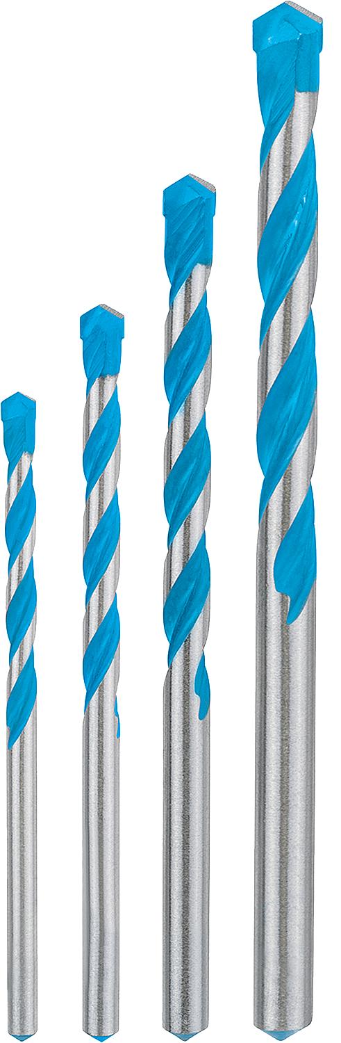 BOSCH® EXPERT MultiConstruction Jeu de forets multi-usages Ø 4/5/6/8 mm, 4 pièces à queue cylindrique