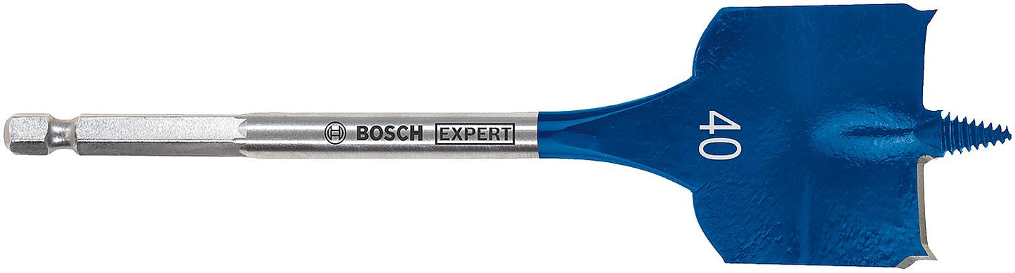 Foret à fraiser plat BOSCH Expert SELFCUT Ø 40 mm, longueur 400 mm avec queue hexagonale 1/4"