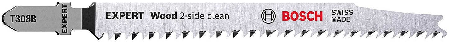 Jigsaw blade set BOSCH® EXPERT T308B, length 117 mm, for wood, pack of 3