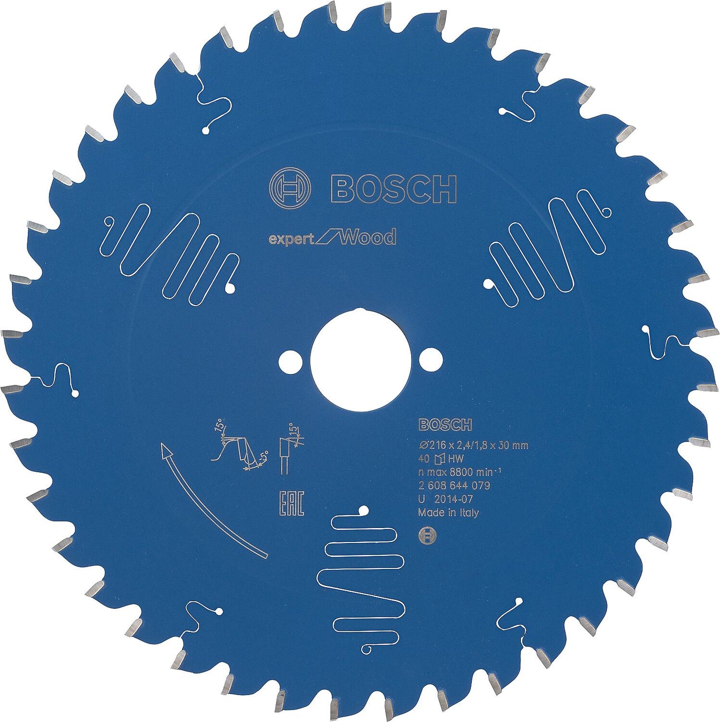 Circular saw blade Ø 216 x 30 x 2.4 with 48 teeth, for universal use in wood