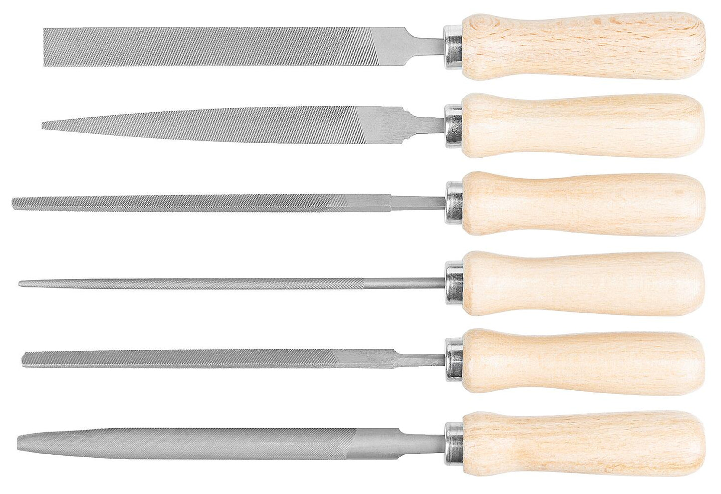 Horse file set, 6-piece, 100 mm, H2