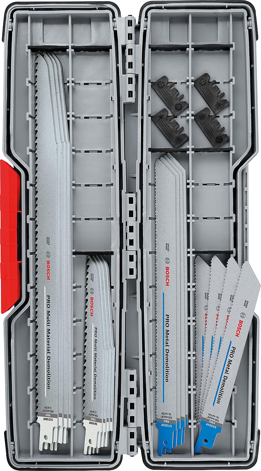 Jeu de 16 lames de scie alternative Bosch PRO pour la coupe du métal et du bois
