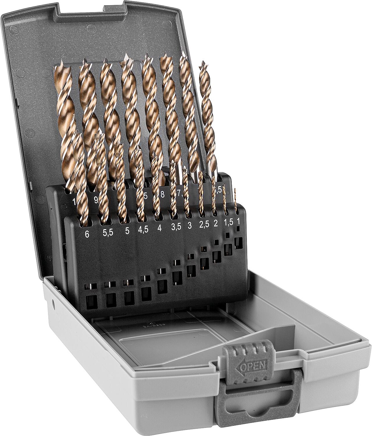 Holzspiralbohrer-Set ALPEN TIMBER TWIST, 19-teilig