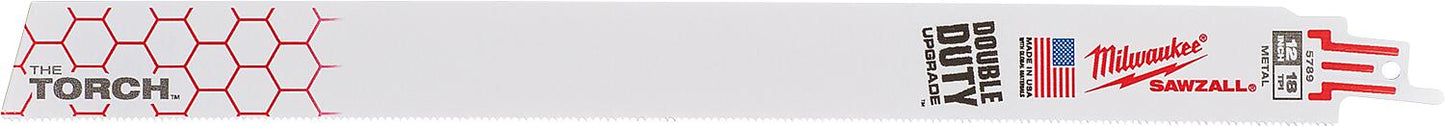 Lame de scie alternative Milwaukee THE TORCH, longueur 300 mm, lot de 5, pour le métal