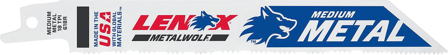 Lames de scie alternative Lenox METALWOLF™ WAVE EDGE™, longueur 152 mm, 18 TPI, paquet de 5