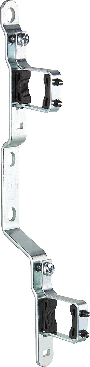 Double wall mounting set with sound insulation insert, wall clearance for distribution manifold 1", pack size: 2
