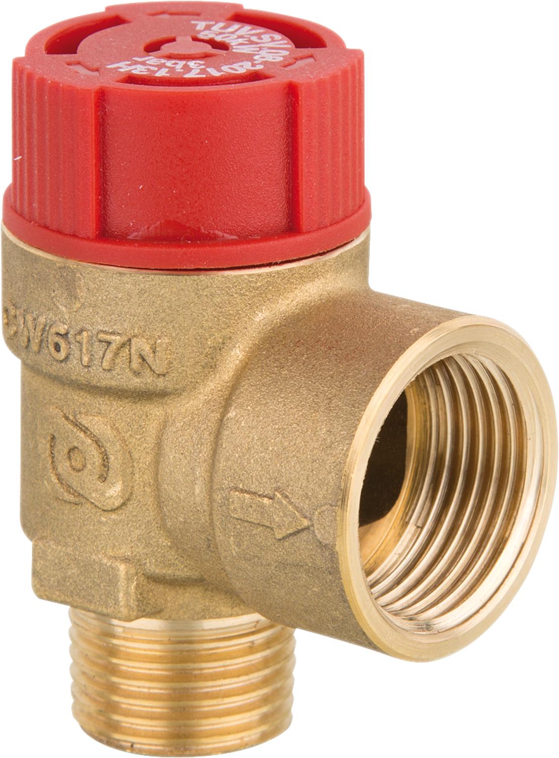 Membran-Sicherheitsventil EVENES für Heizung DN 15 AG (1/2"AG) 3bar