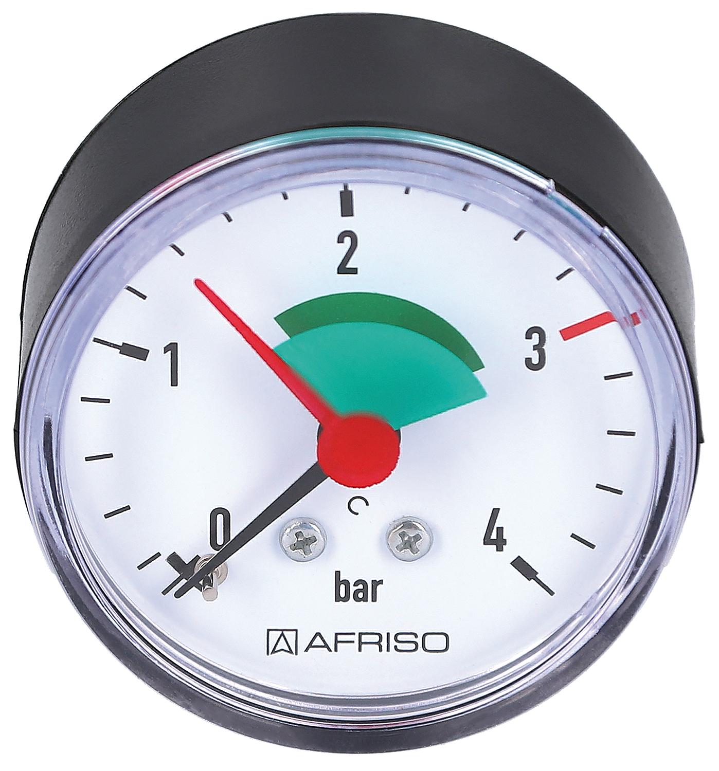 Replacement pressure gauge for diaphragm safety valve 532 M 0-4 bar