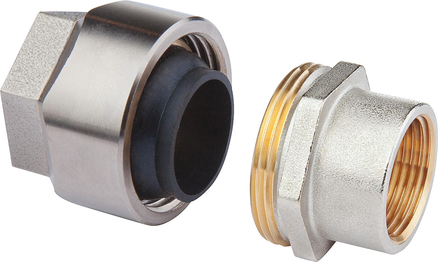 Black pipe adapter plus pipe DN10(3/8") x DN15(1/2") IT