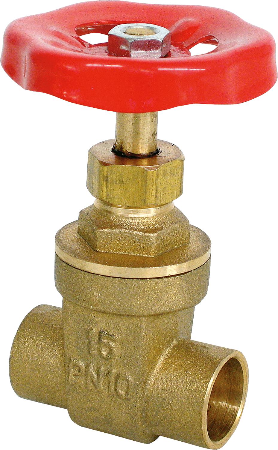 Gate valve PN10 with solder connection 12mm