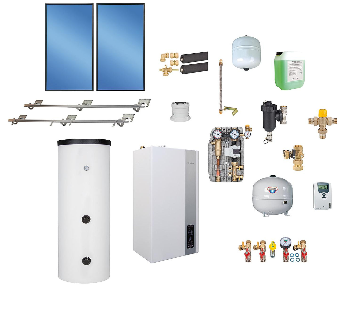 chaudière à condensation au gaz, kit solaire Itaca KRB 24