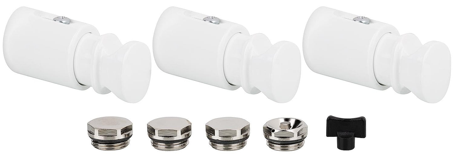 Kit de montage pour radiateur sèche-serviettes blanc Catania