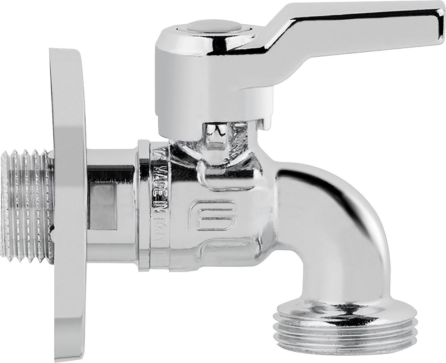 Kugel Geräteventil Star für Waschmaschine, glanzverchromt, DN 15 (1/2") mit Ausgang DN 20 (3/4")