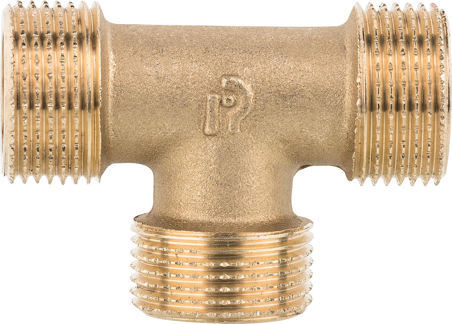 Brass tee, male thread, 1/2" x 1/2" x 1/2", PN10