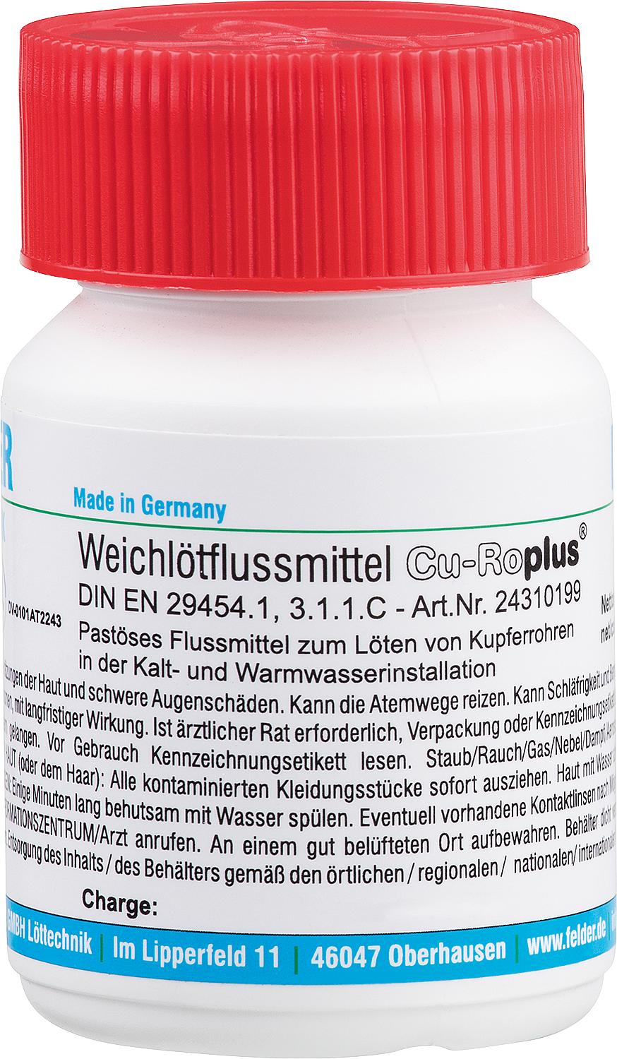 Soft soldering flux CU Ropuls DIN EN 29454 can of 70g