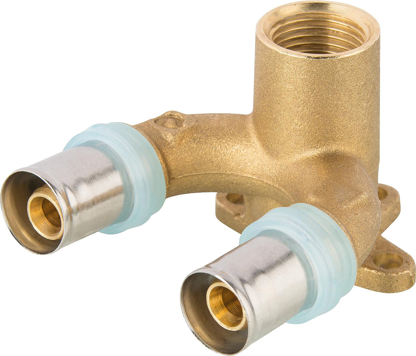 Evenes press fitting for MSVR double wall angle TH contour 16x2mm-1/2"-16x2mm
