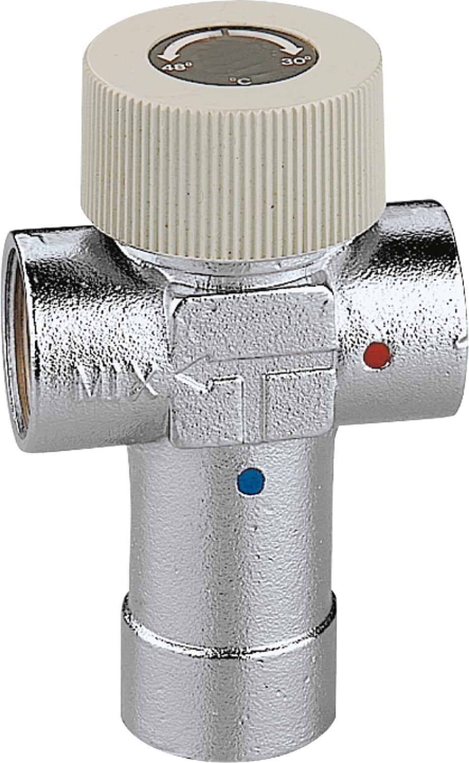 Thermomischer 520 einstellbar, verchromt, 1/2" Einstellbereich: 30°C bis 48°C