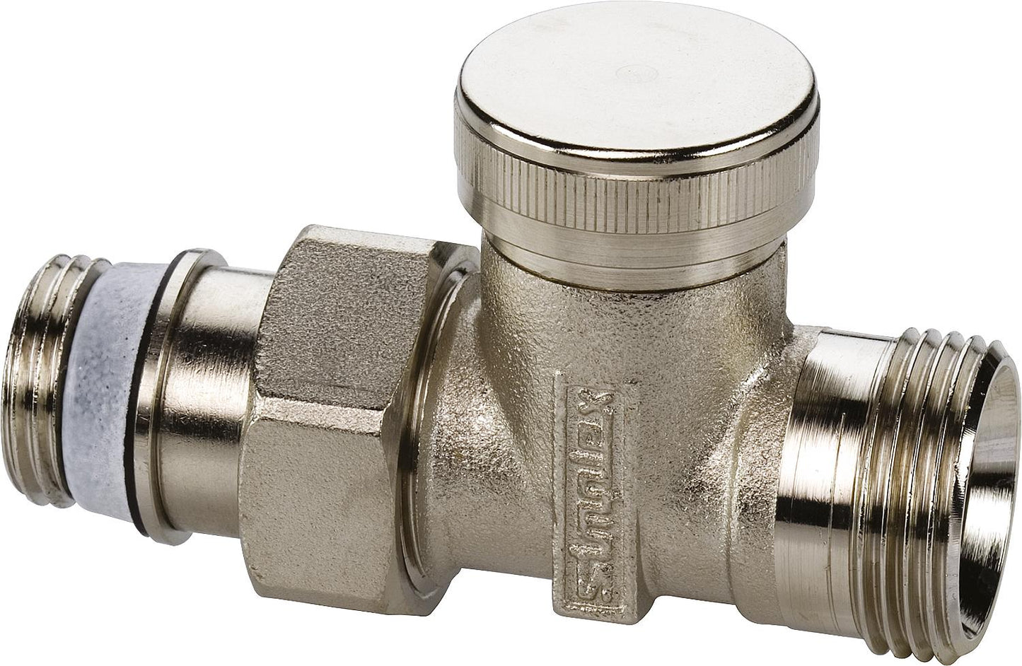 Return fitting type AG/M, nickel-plated brass, 1/2" x 3/4" design: Corner