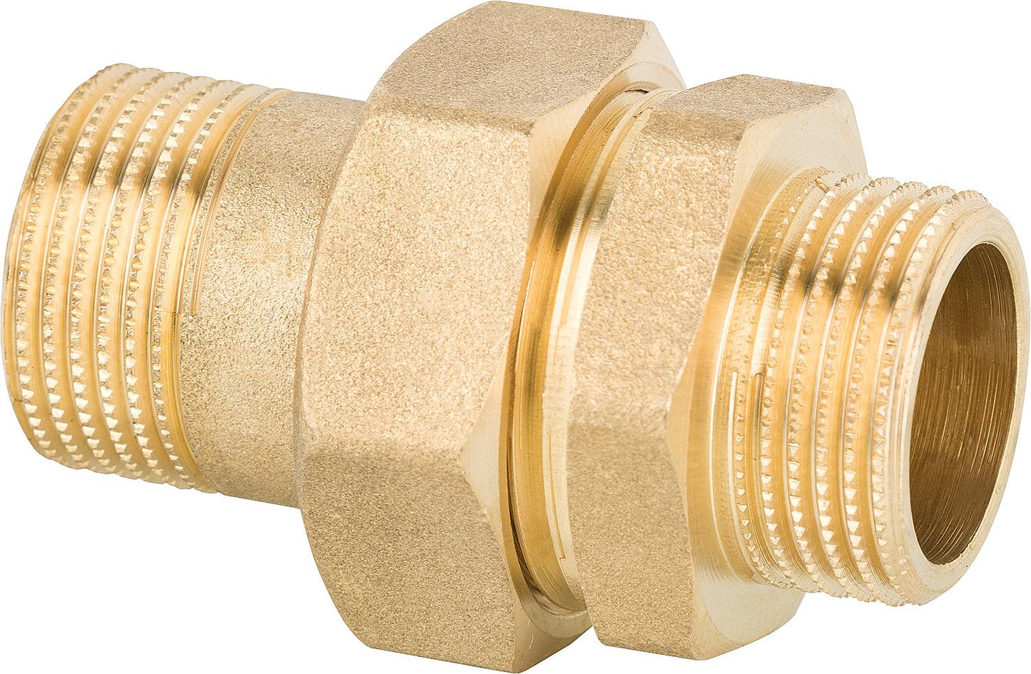 Brass screw fitting DN10 (3/8") male x male PN10, conical sealing
