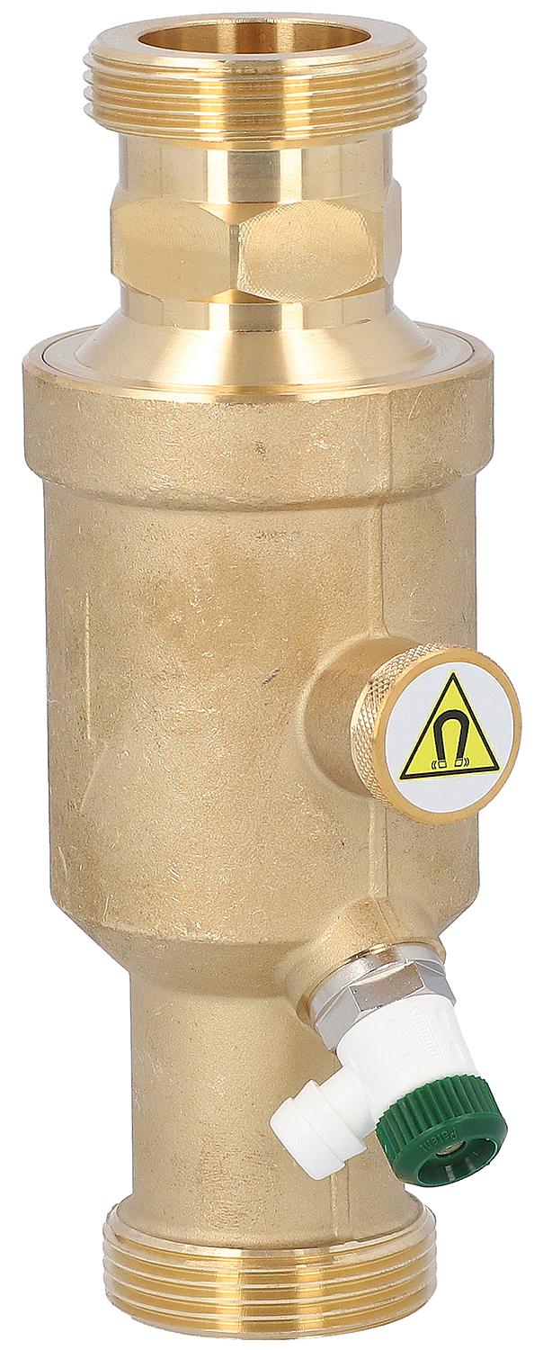 Séparateur de magnétite Easyflow pour circuit de chauffage Easyflow, filetage mâle DN25/DN40 (1 1/2"), longueur totale : 180 mm