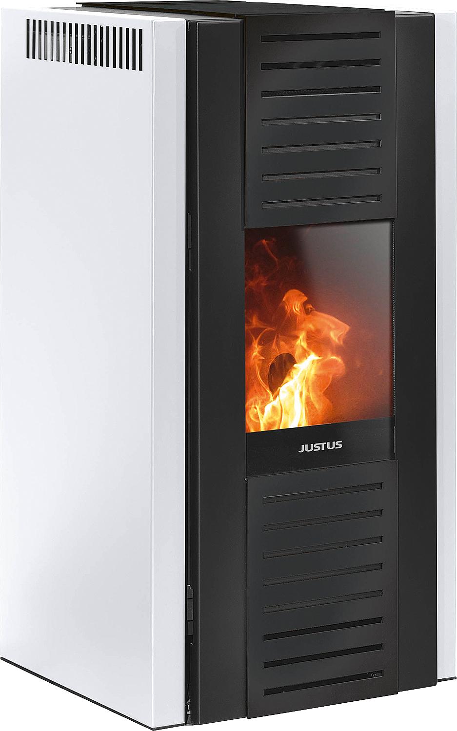 Justus Sirkos pellet stove, steel, black