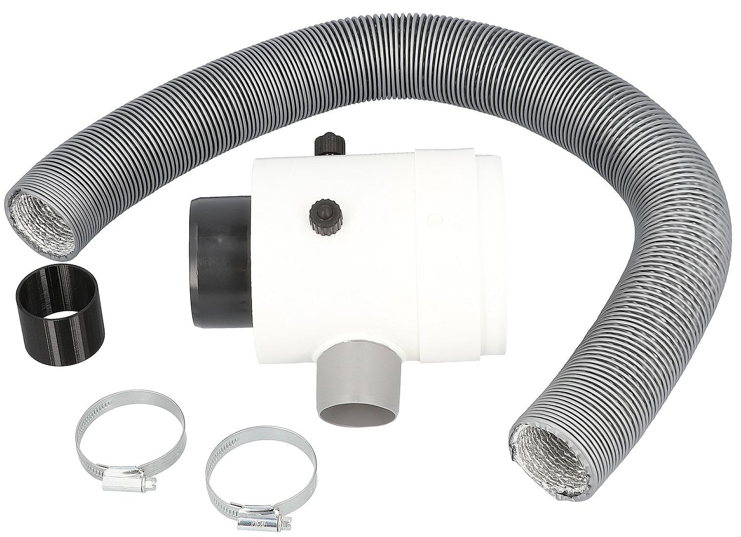 Exhaust gas boiler connection piece DN80/125, straight-through, room-sealed for Ecoheat Plus up to 25 kW