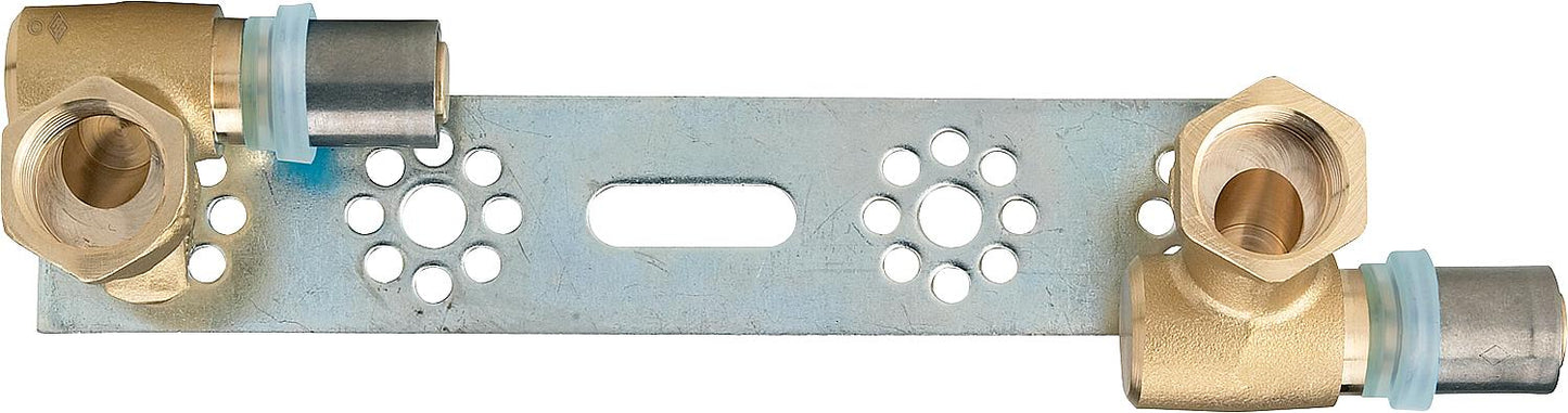 EVENES press fitting for MSVR mounting plate with 2 fittings 20x2mm-1/2'', TH contour