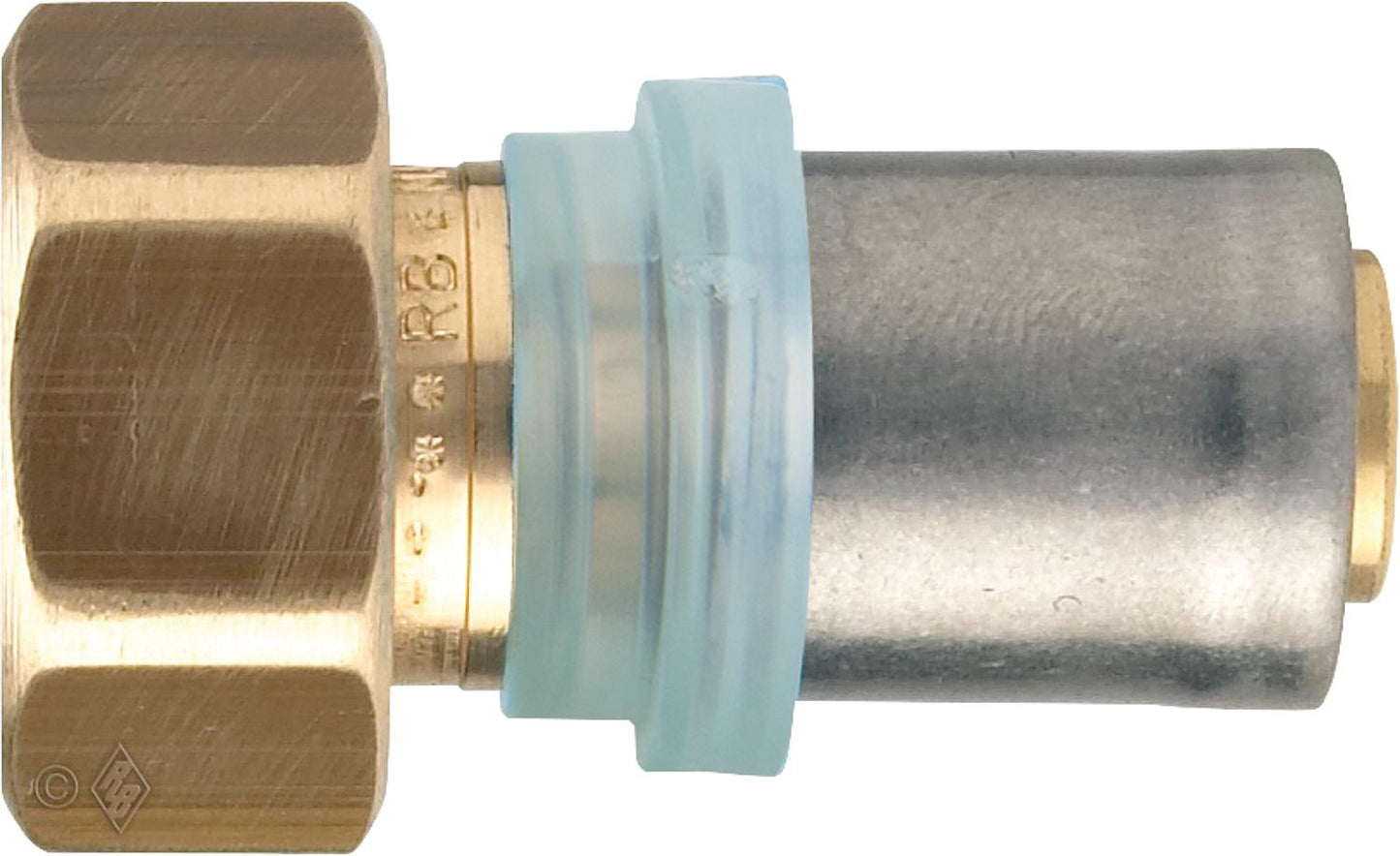 Press fitting for Evenes MSVR connection press fitting TH contour 14x2mm-1/2", flat gasket