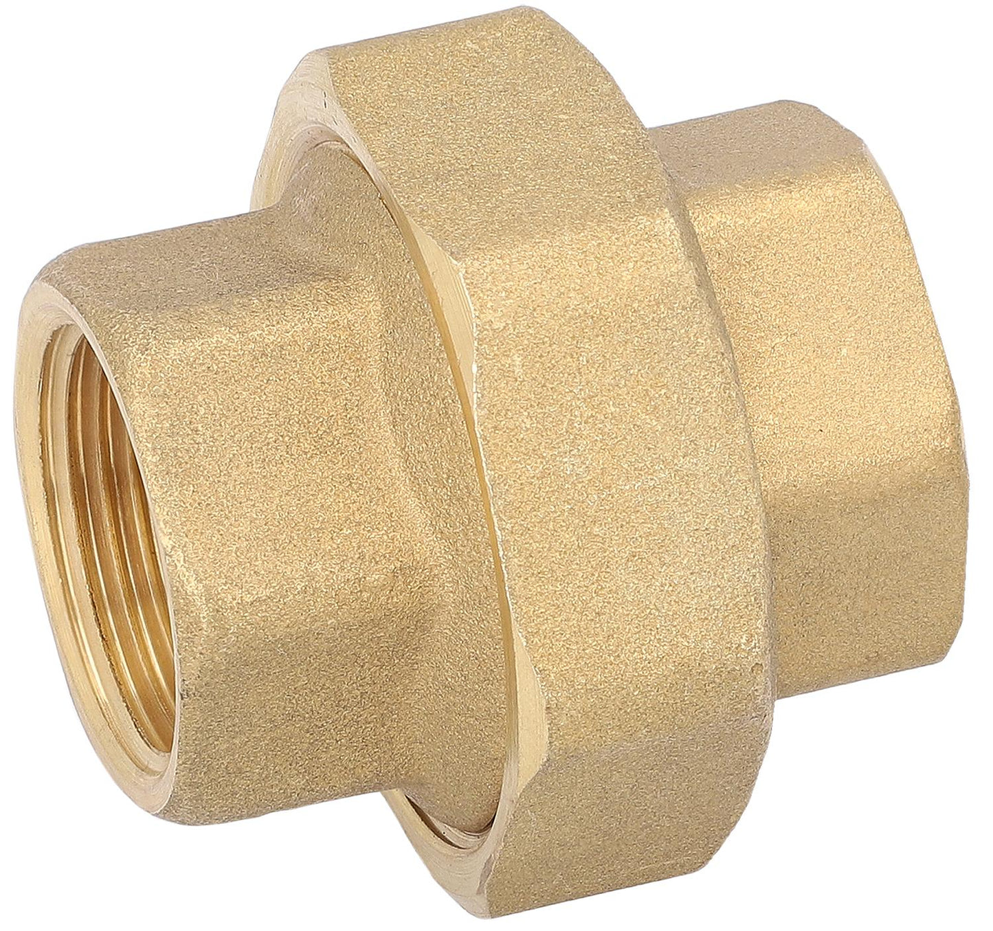 Brass screw fitting DN15 (1/2") female thread x female thread O-ring sealing
