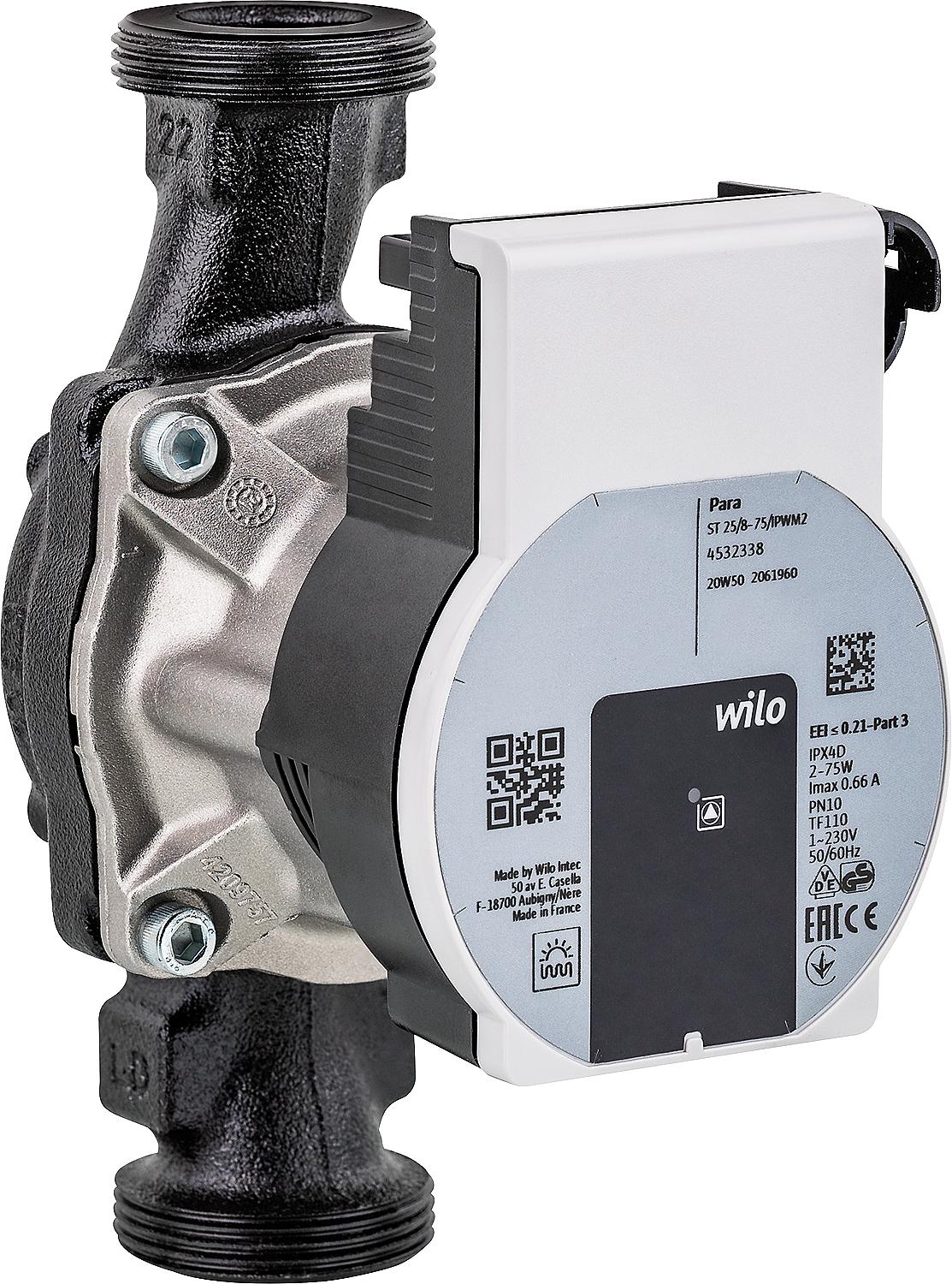 Umwälzpumpe Wilo Para ST25/8 Länge 180mm, DN40(11/2")AG, 12 Uhr, IPWM2