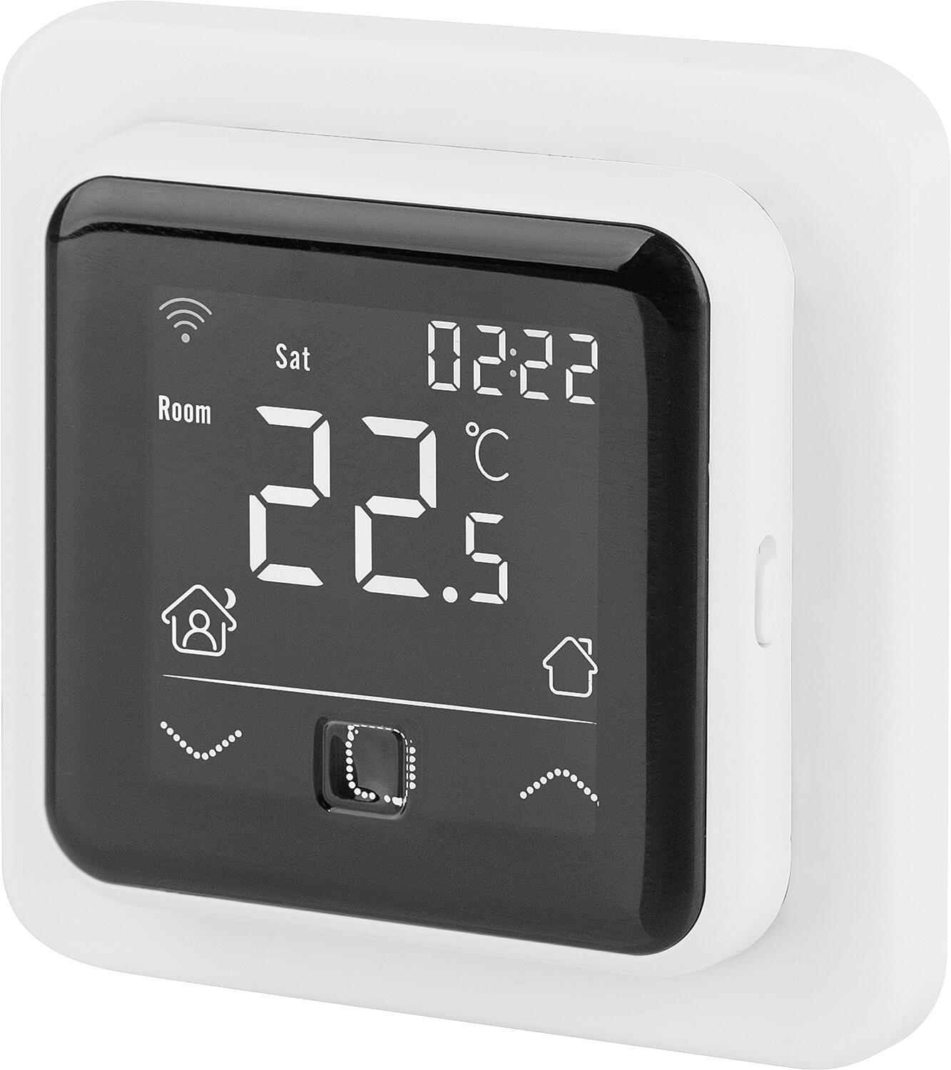Digital flush-mounted room thermostat C16 WiFi, graphite black, including floor sensor