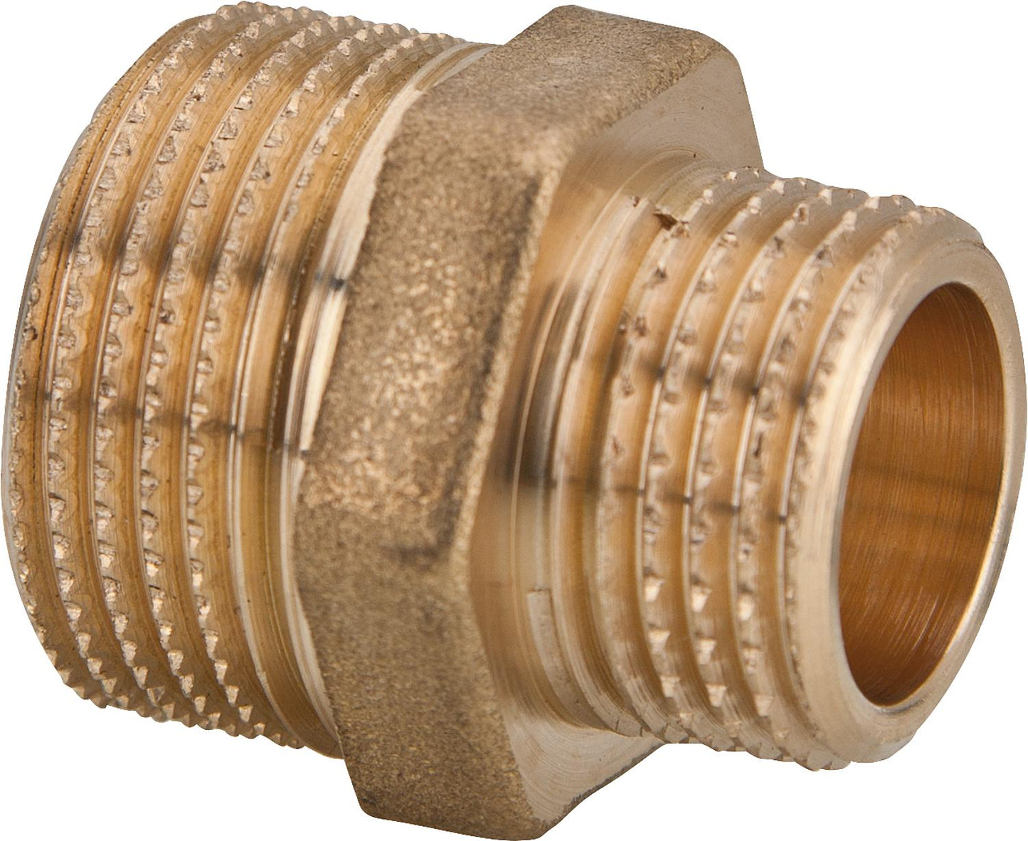 Reduction nipple brass 3/4"x3/8"