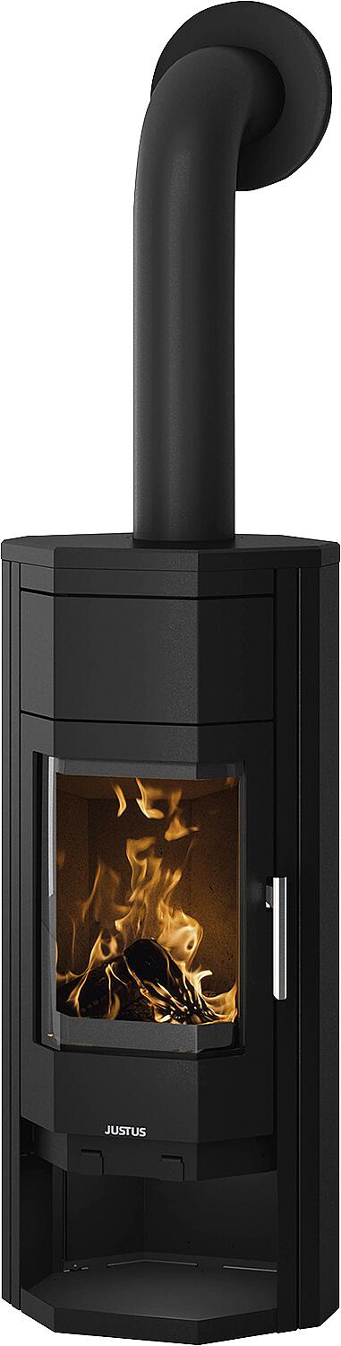 Kaminofen Usedom 5 W+ 2.0 Speckstein, Korpus Stahl Schwarz