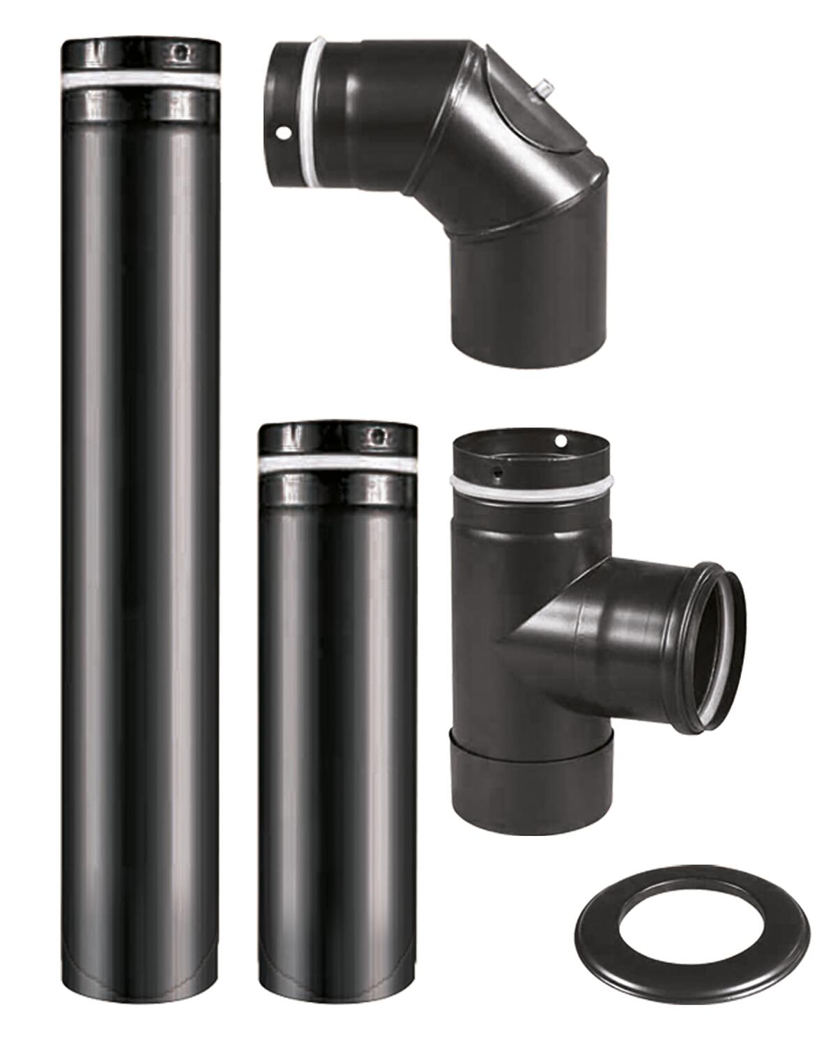 Abgasrohr-Set, emailliert