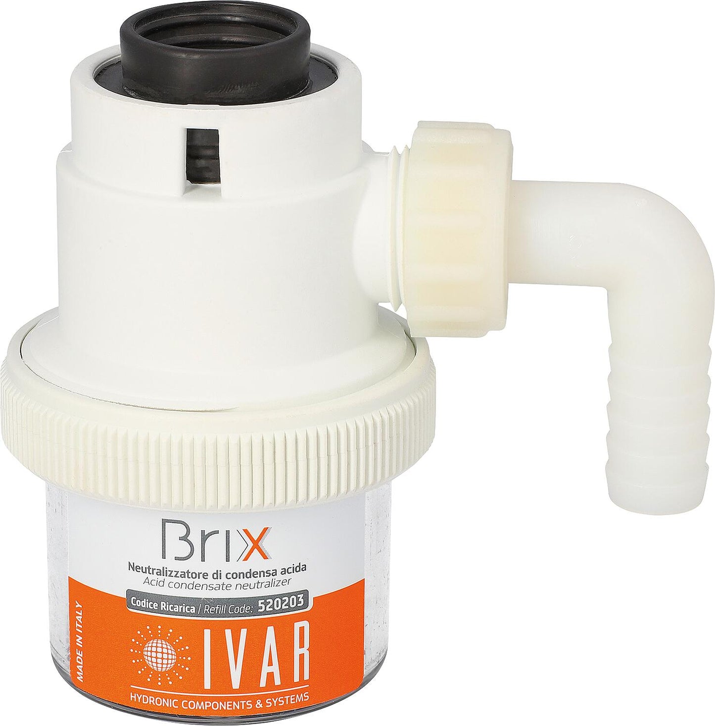Neutralization BRIX F Ø 25mm x 20 mm hose connection, incl. neutralization granules