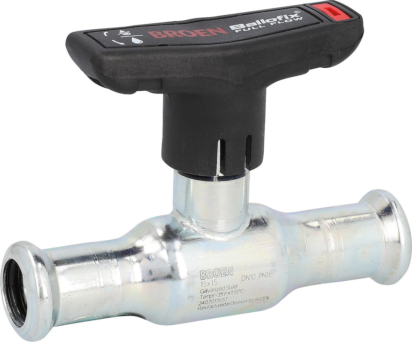 Vanne à bille à pression en acier au carbone avec poignée à ailettes