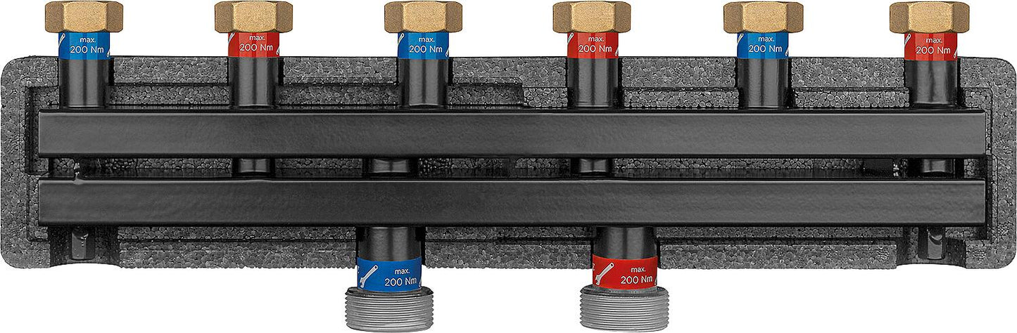 Evenes VT 2/2 ÜWM boiler manifold DN 20(3/4"), 2m³/h, 50kW, incl. bracket and insulation