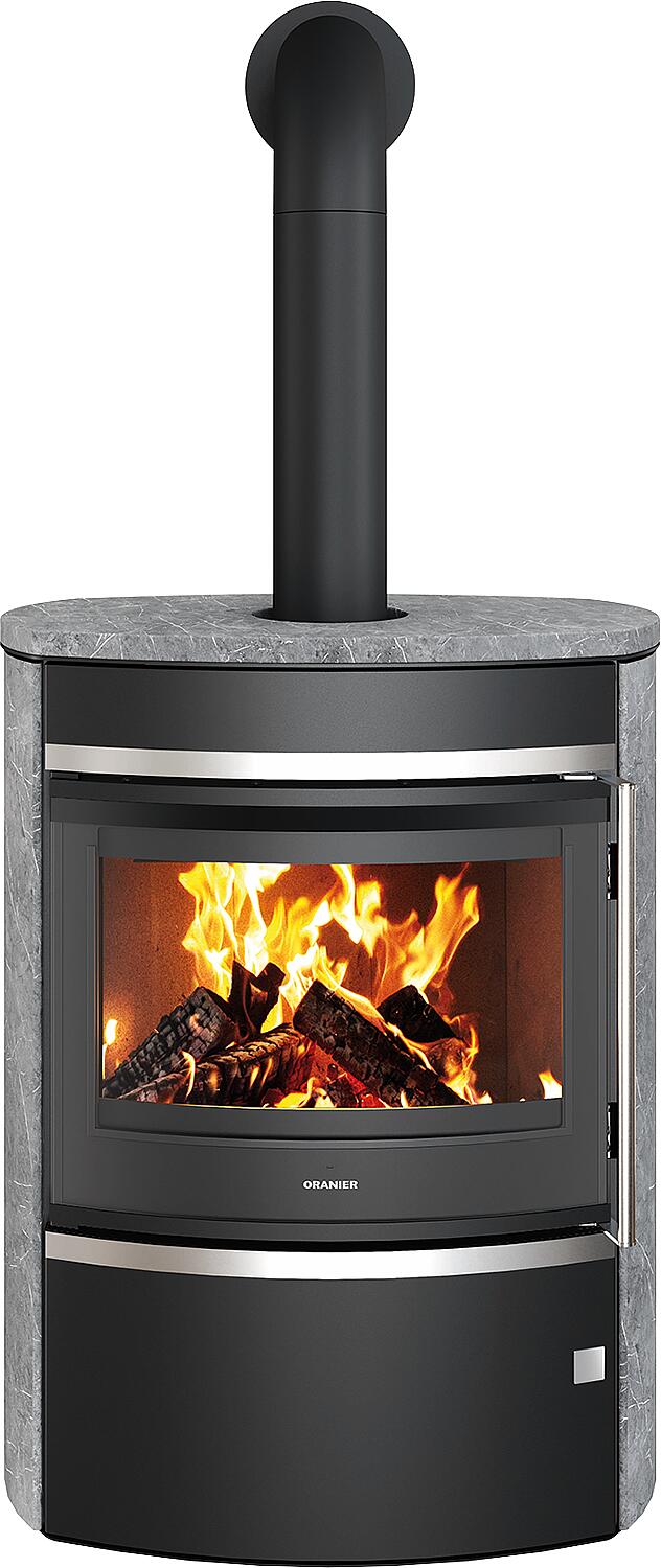Oranier Feras steel black wood-burning stove