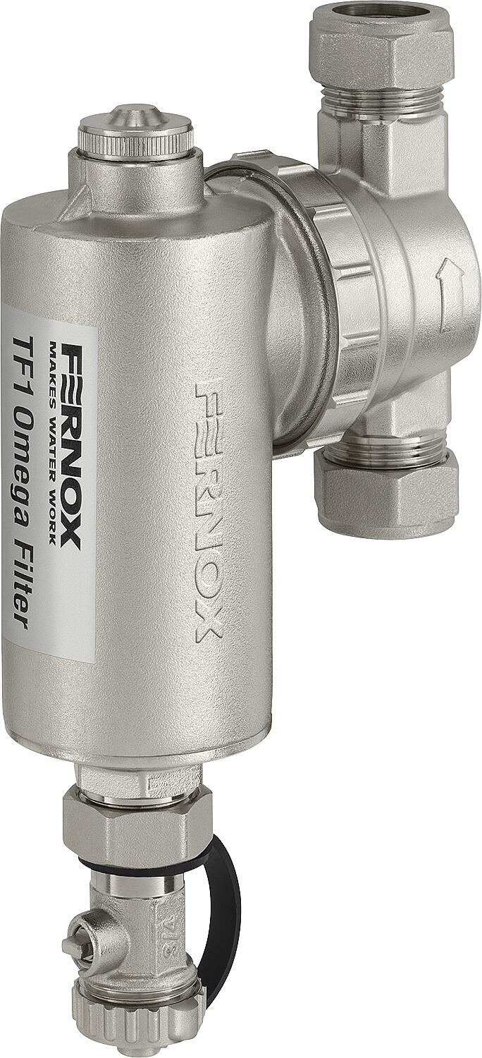 Séparateur de magnétite et de boues TF-1 Omega, filetage intérieur DN40 (1 1/2")