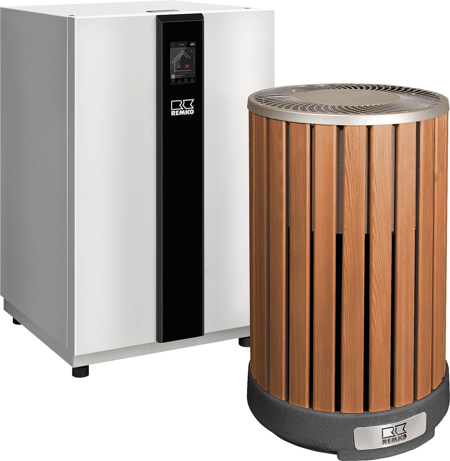 Remko HTS 90 split heat pump (R 410A), 1 - 8 kW, outdoor unit aluminum look